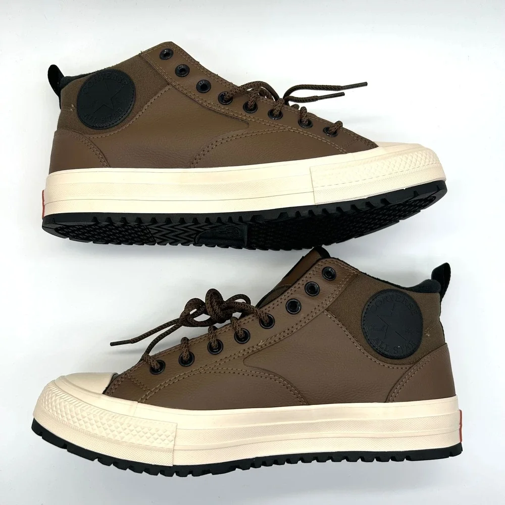 Converse Malden Street Boot Mid Mens 12 Grounded Black Brown Sneakers A13225C